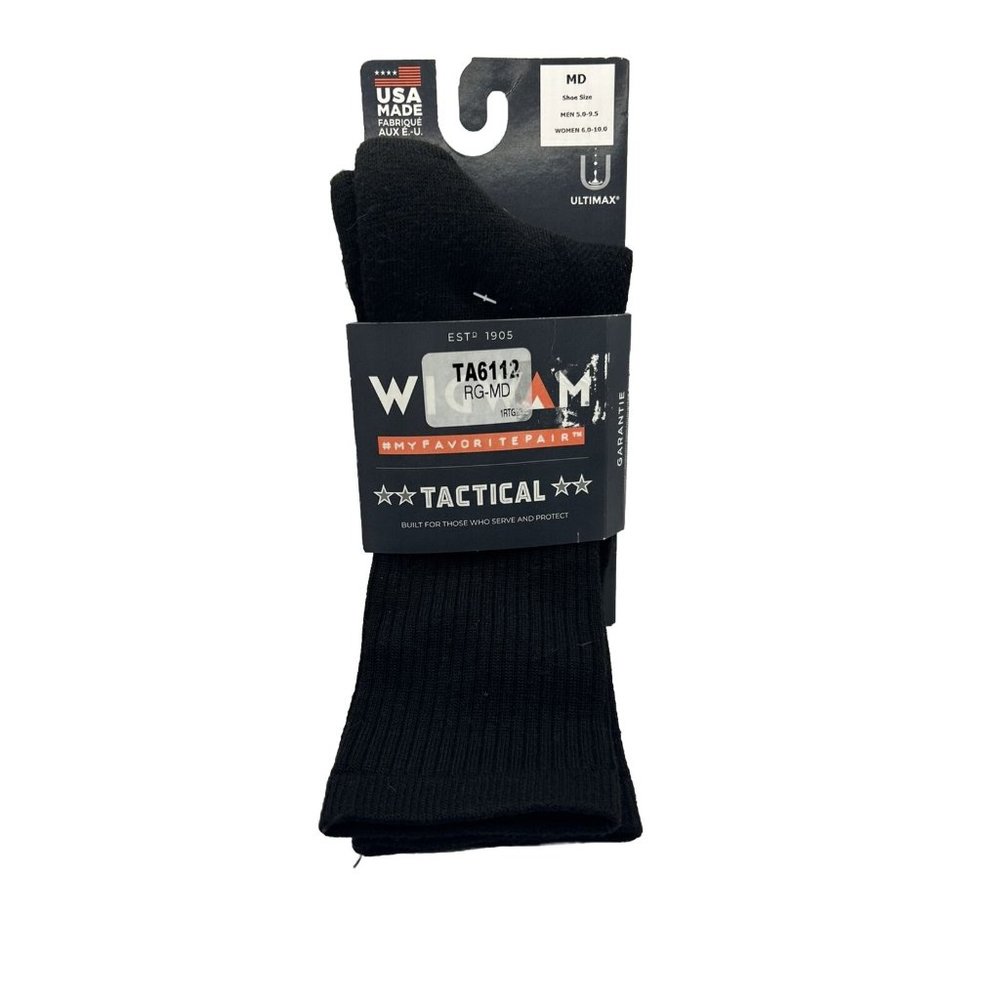 Wigwam Tactical Hot Weather Dress Socks Uniform Medium Black Moisture Control